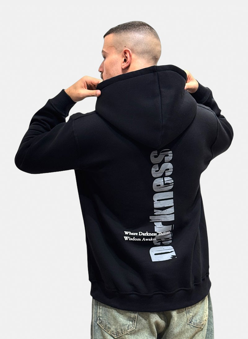 OWL MEN HOODIE DARKNESS BLACK - Image 2